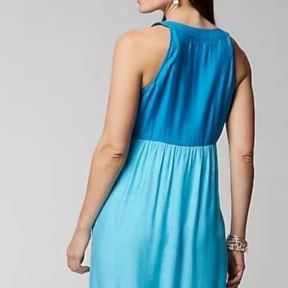 J. Jill Color Block Maxi Sun Dress Women Size 3X Sleeveless - Picture 6 of 15